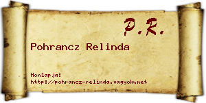 Pohrancz Relinda névjegykártya